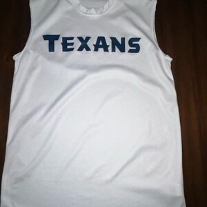 White Sleeveless Texans Shirt